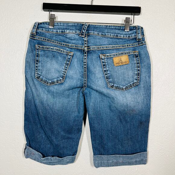 Baby Phat Y2K Bermuda Jorts Long Denim Shorts Blue - 11 - Picture 4 of 4